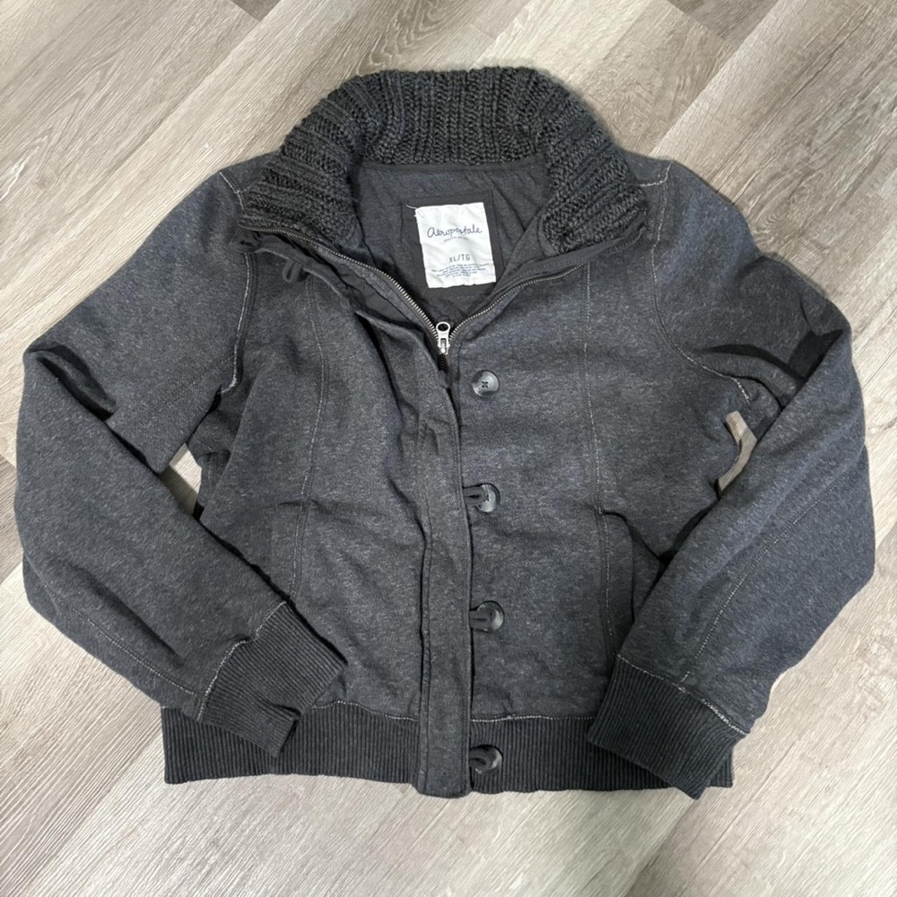 Aeropostale Charcoal Bomber Jacket